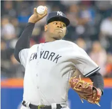  ?? AP ?? ↑ Luis Severino tuvo ayer su segunda salida de 5.2 episodios.