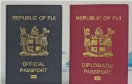  ??  ?? The new Fijian passports.