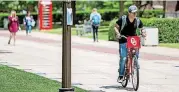  ?? [PHOTO PROVIDED] ?? The University of Oklahoma has been recognized as a bicycle friendly university.