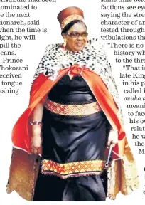  ??  ?? Queen Sibongile Dlamini Zulu has approached the courts.