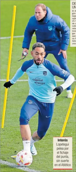  ?? ?? Cunha, en el entrenamie­nto matinal del Atlético de ayer.