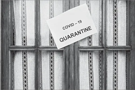  ?? DREAMSTIME ?? Some locations in the U.S. require residents to quarantine after visiting another high-risk state.