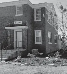  ?? LENARDO SMITH] ?? One of 11 duplexes at 700-722 NE 25, built in 1948, that investorde­veloper Lenardo Smith sold for $1.15 million, about twice the county assessor's estimated market value. [PHOTO PROVIDED BY