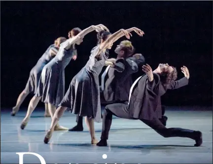  ?? PHOTO BY JAMES MCGREW ?? A production image of the Oregon Ballet Theatre performing Nicolo Fonte’s “Beautiful Decay.” The Aspen Santa Fe Ballet will be performing the production this month.