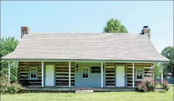  ?? Photo submitted ?? The historic Butterfiel­d Stagecoach Trail cabin will be the centerpiec­e of the Siloam Springs Museum’s Walls Talk home tour on July 21. The cabin was once a depot on the stagecoach trail in Strickler. It was moved to West Siloam Springs, Okla., and restored.