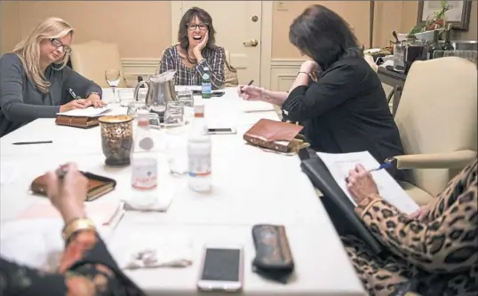  ?? Steph Chambers/Post-Gazette ?? Patricia Boswell, a licensed counselor and financial therapist, conducts a session of her series of seminars, Financial Wellness for Women, with investment firm CooksonPei­rce in October at the Omni William Penn Hotel.