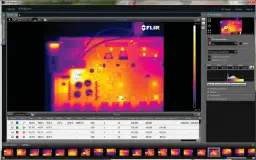 ??  ?? The FLIR ResearchIR software allows researcher­s to make high speed recordings and perform advanced thermal pattern analysis.