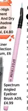  ??  ?? Spectrum Angled Eyeliner Brush A09, £4.99