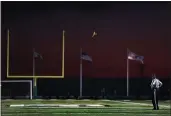  ?? RAY CHAVEZ — BAY AREA NEWS GROUP, FILE ?? A referee throws a flag against El Cerrito in the first half of a 2016game against Oakland Tech at El Cerrito High.