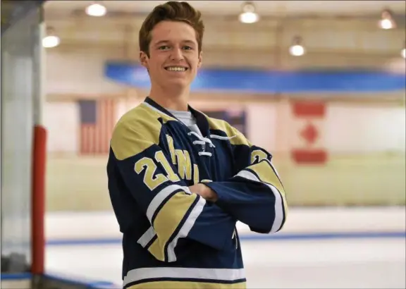  ?? PETE BANNAN — DIGITAL FIRST MEDIA ?? West Chester Rustin’s Nick Ferraro is the Daily Local News All-Area Boys Ice Hockey Player of the Year.