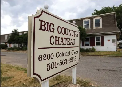  ?? (Arkansas Democrat-Gazette/Thomas Metthe) ?? The Big Country Chateau apartments on Colonel Glenn Road in Little Rock, seen here in 2022, were sold at an auction on Thursday for about $3.3 million.