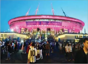  ??  ?? The Stadium after the match. Picture taken at 11:30pm during a White Night