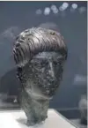  ?? — Reuters ?? A marble head of an Apollo figurine from the 2nd century AD is displayed in the Archeologi­cal Museum in Sofia.
