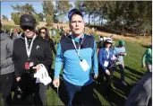  ?? CHRISTIAN PETERSEN — GETTY IMAGES FOR THE MATCH/TNS ?? Comedian Norm Macdonald during “The Match: Tiger vs Phil” at Shadow Creek Golf Course in Las Vegas. Macdonald died in September.