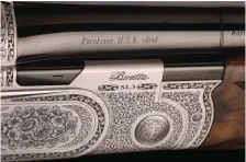  ??  ?? Le fusil est doté de la nouvelle canonnerie Beretta en acier Excelsior HSA Steelium des 691 et 686, c’est un gage de qualité.