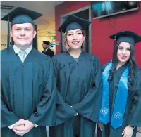  ??  ?? Daniel López, Wendy Alvarenga y Kimberly García