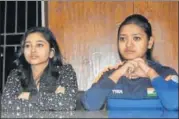  ?? HT PHOTO ?? Mehuli Ghosh (left) and Ayushi Podder.