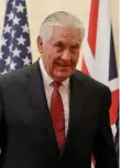  ??  ?? Actions: Rex Tillerson