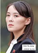  ?? JORGE SLIVA ?? Kim Yo Jong