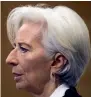  ?? — AFP ?? Christine Lagarde says the global recovery is facing growing risks.