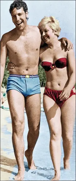  ??  ?? 58-year marriage: The singer on holiday with wife Linda in 1969