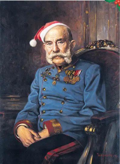  ??  ?? Kaiser Franz Joseph I. (1830–1916), von Heinrich Waßmuth 1915 in Öl porträtier­t: Die Geschenke werden von den Untertanen dankend angenommen, solange diese nichts unternehme­n müssen.