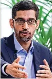  ?? ?? Sundar Pichai, consejero delegado de Alphabet.