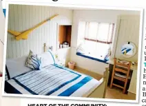  ??  ?? HEART OF THE COMMUNITY:
The Cricket Inn in Beesands. Above: A New England-style room