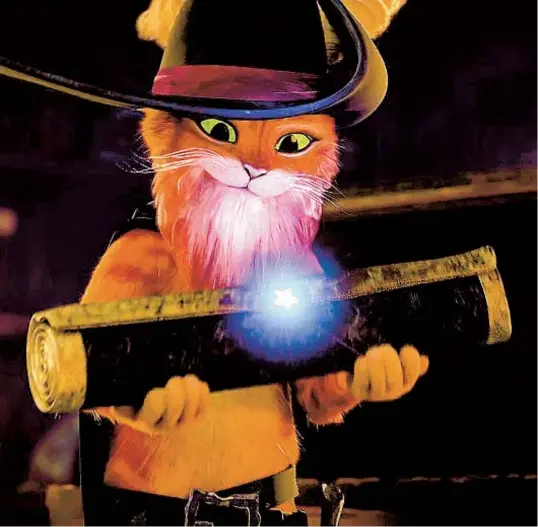  ?? DREAMWORKS ANIMATION ?? Puss in Boots (voiced by Antonio Banderas) in “Puss in Boots: The Last Wish.”