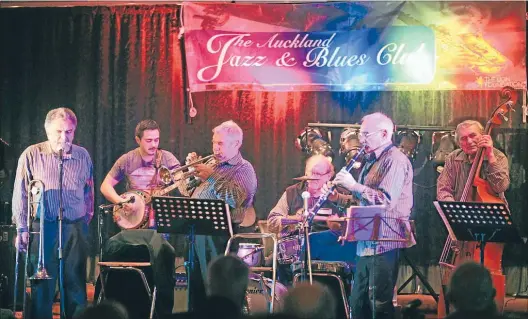  ??  ?? PERFORMING: The Society Jazzmen are headlining this month’s Concert by the Lake, a fundraiser for Rotary Matamata.