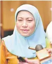  ??  ?? Datuk Seri Nancy Shukri