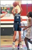  ?? PETE BANNAN — DIGITAL FIRST MEDIA FILE ?? Villa Maria’s Paige Lauder led the way with 19 points and 14 rebounds in Sunday’s win over the Mount in the AACA semis.