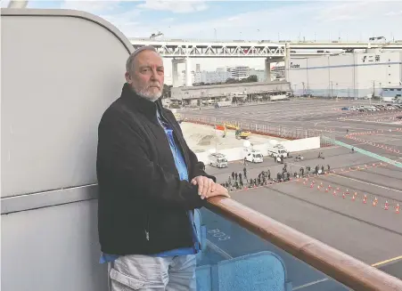  ??  ?? Paul Mirko of Richmond and his wife are quarantine­d aboard the Diamond Princess in Yokohama, Japan, along with a couple thousand other passengers due to a coronaviru­s outbreak on the ship. “We can’t change this situation, so we just have to stick it out the best we can,” he says.