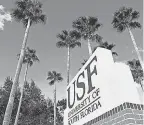  ?? PROVIDED BY AIMEE BLODGETT/ UNIVERSITY OF SOUTH FLORIDA ?? USF shortchang­ed female athletes by nearly $ 900,000 in scholarshi­ps in 2020- 21, a review shows.