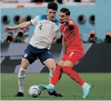  ?? | EPA ?? ENGLAND’S Declan Rice was one of the stars for England against Iran on Monday.