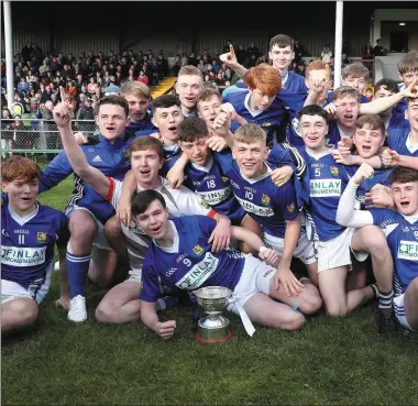  ??  ?? Ardee St Mary’s celebrate theirminor­championsh­ip success on Sunday. Pictures: Paul Connor