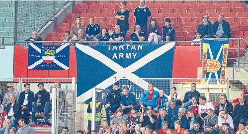  ??  ?? The Tartan Army found their way to Vienna to roar on Steve Clarke’s side.