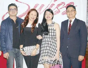  ??  ?? (From left) Julius and Christine Babao with their daughter Antonia and Marco Polo Ortigas Manila duty manager John Michael Pasia.