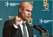  ?? Jerry Larson / Associated Press ?? Baylor coach Dave Aranda has fond memories of his time at the University of Houston.