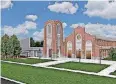  ?? [IMAGE PROVIDED] ?? This architect’s rendering shows the new St. Thomas More University Parish and Student Center in Norman.