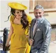  ?? Foto: Milligan, afp ?? Bitte lächeln: Filmstar George Clooney und Ehefrau Amal.