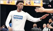  ??  ?? Top prospect James Wiseman played only three games with Memphis before leaving the school to focus on NBA Draft preparatio­ns. [MAX GERSH / THE COMMERCIAL APPEAL]
