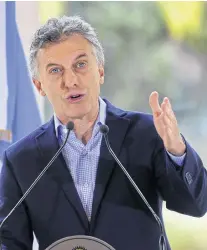  ?? NA ?? Macri aseguró que busca dar “previsibil­idad” a las familias.