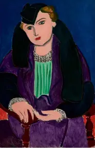  ?? (Photo © Succession Matisse, ) ?? Henri Matisse, Portrait au manteau bleu, . Nahmad collection Monaco.