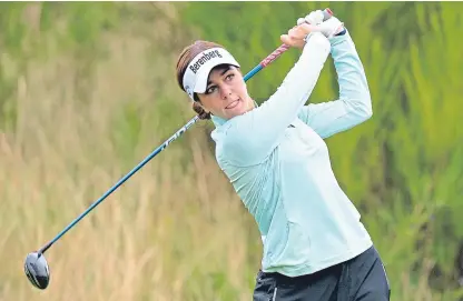  ?? Picture: Getty Images. ?? Georgia Hall plays a practice round at Gleneagles.