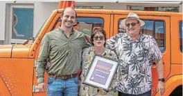  ?? ?? From left, Imperium Developmen­ts project manager Jedwyn Harty, Astron owner and property partner Lesanne Pape and developer and property owner Mark Povey.