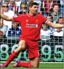  ??  ?? JOIN THE CLUB: Gerrard during his 500th league appearance for Liverpool