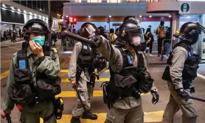  ??  ?? Hong Kong’s security chief has previously announced that a dedicated police unit is being set up to enforce controvers­ial national security laws. Photograph: Miguel Candela/Sopa Images/Rex/Shuttersto­ck