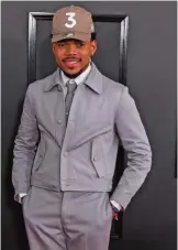  ??  ?? This file photo shows Chance the Rapper arriving for the 59th Grammy Awards in Los Angeles, California. — AFP