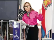  ?? /RUTH PADILLA ?? La titular del Ejecutivo aseguró que registran descenso en los delitos graves